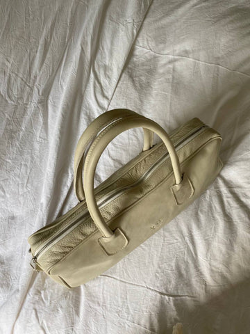 1983 bag-High Quality leather beige handmade