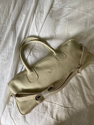 1983 bag-High Quality leather beige handmade